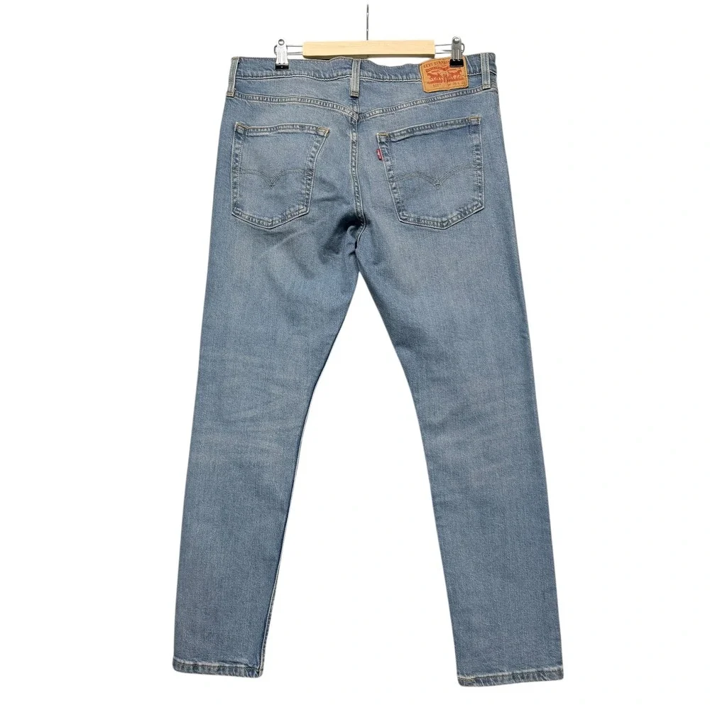 Levis 512 Slim Taper Denim Jeans Mens 36x30 Light Blue Denim Stretch‎ 28833-0733
